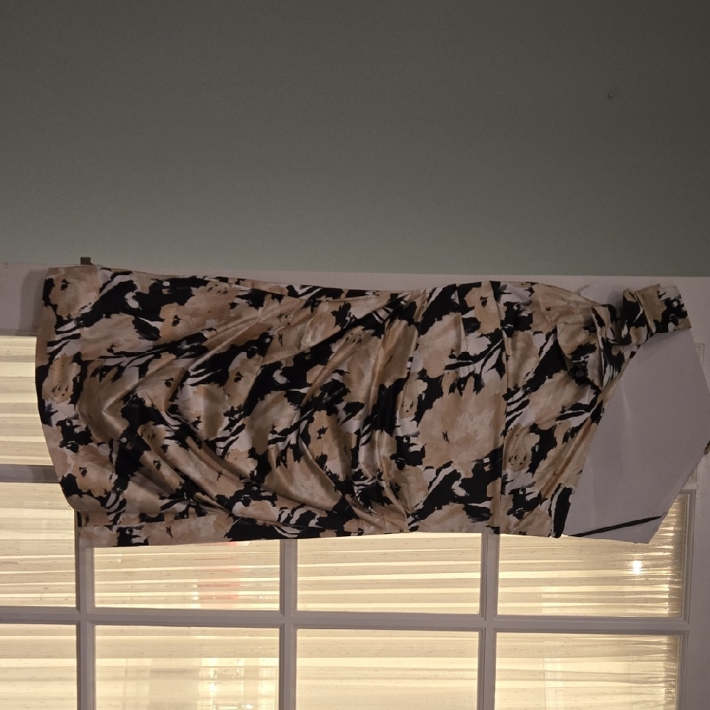 Black and Cream Patterned Dress